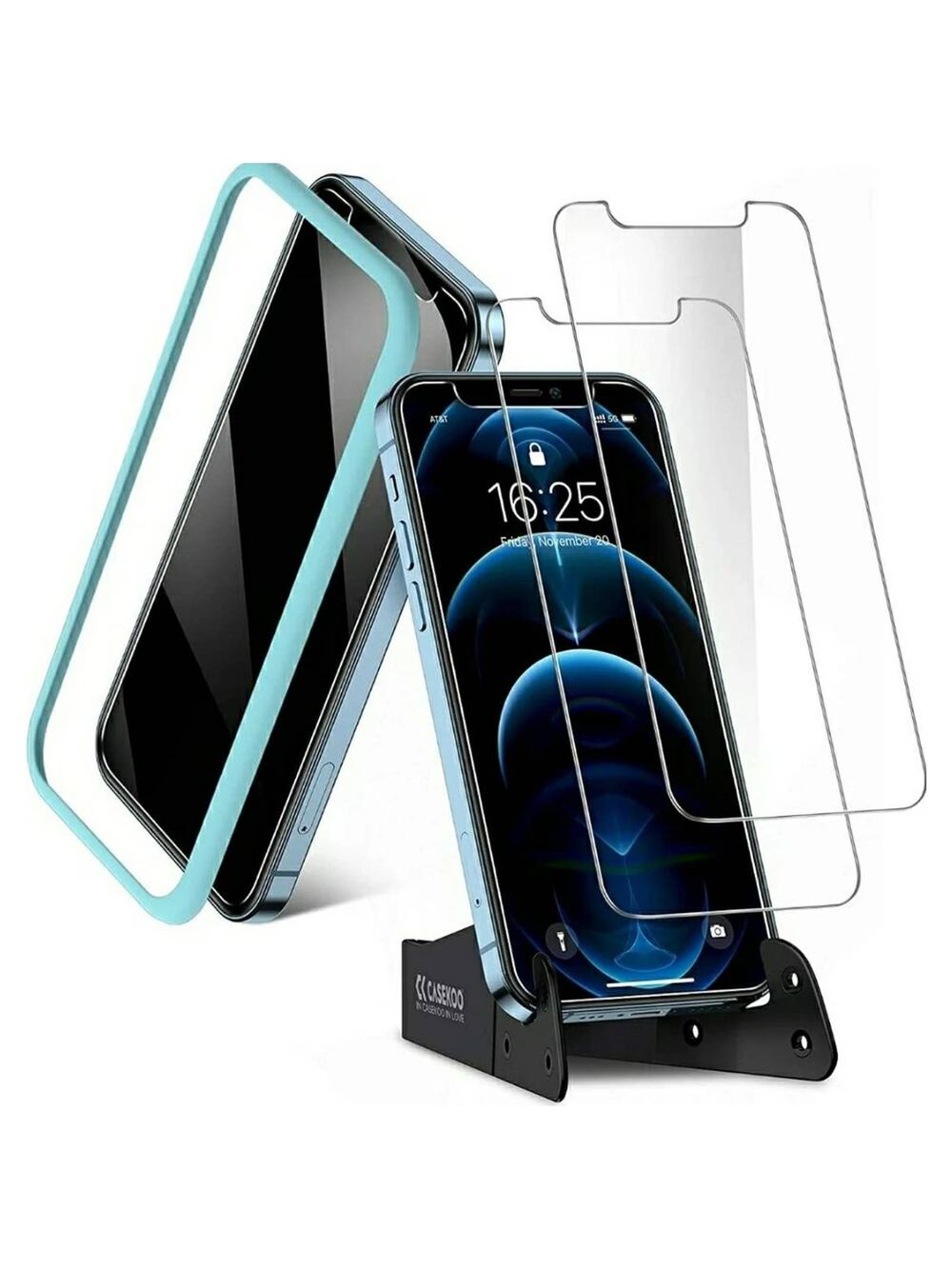 iPhone 12 Pro Max Screen Protector (2)  and Phone Stand